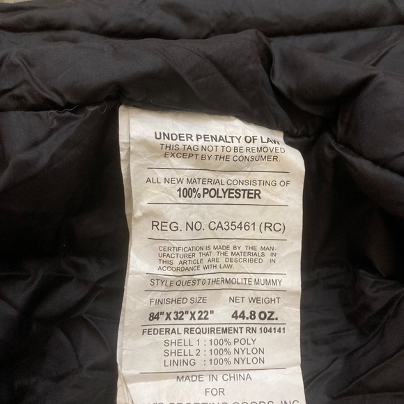 Thermolite Sleeping bag Sierra designs established 1965 - Picture 10 of 16